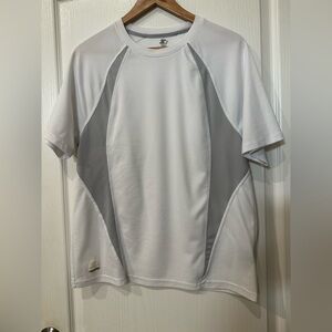Dri Star Sz M short sleeve white and gray athletic shirt